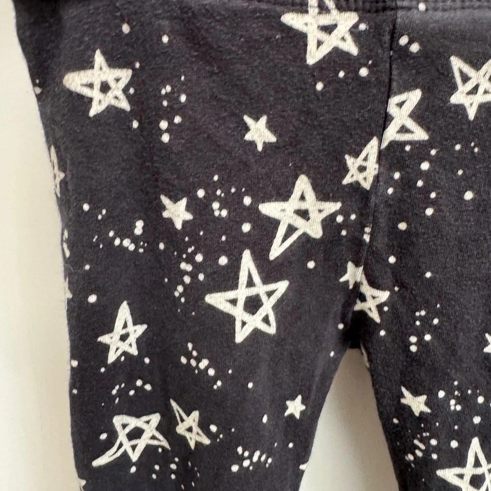 Gymboree 2T Girls Black and White Star Pattern Stretch Comfort Leggings Pants
